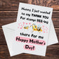 Thank You Card For Nan On Mothers Day Card For Nan Card For Her