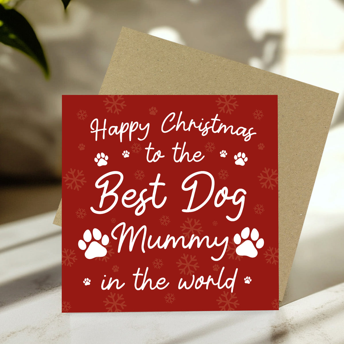 Happy Christmas To The Best Dog Mummy Card From The Dog Puppy