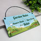 Novelty Garden Signs For Outdoor Cute Garden Rules Sign For Shed