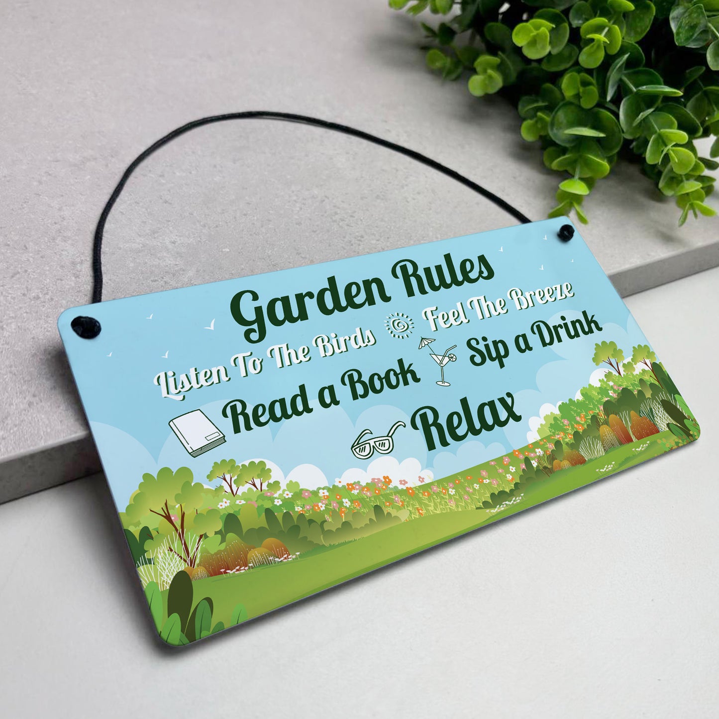 Novelty Garden Signs For Outdoor Cute Garden Rules Sign For Shed