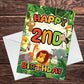 2nd Birthday Card for Boy Girl Jungle Safari Animals 2 Years