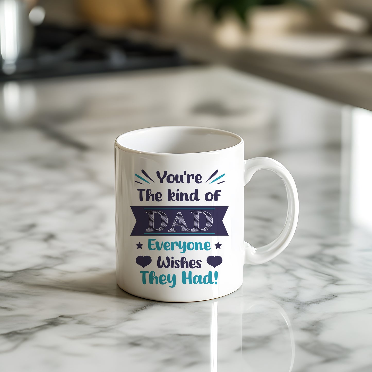 Dad Ceramic Mug Gift From Daughter and Son Novelty Father's Day