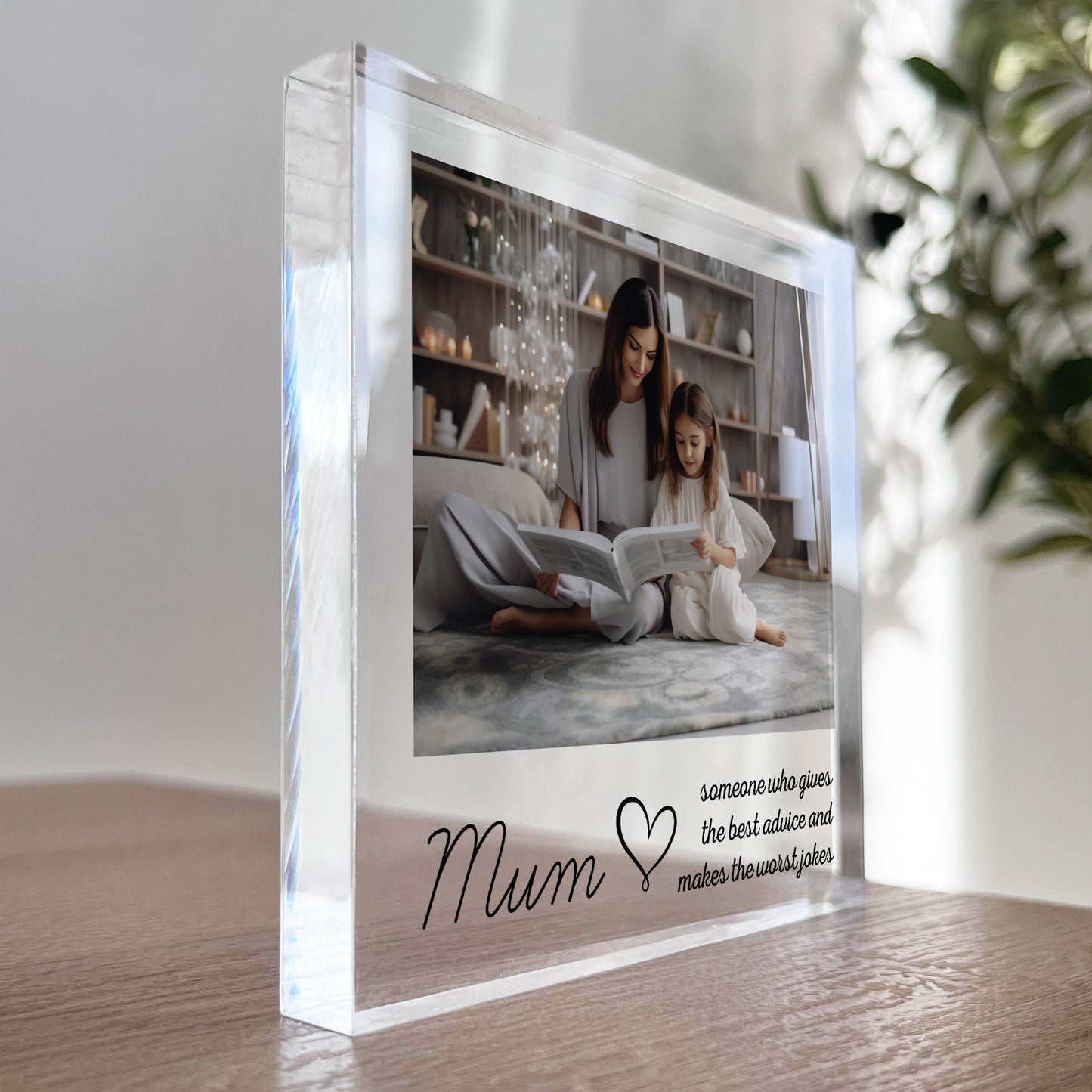 Personalised Gift For Mum Photo Block Birthday Gift For Mum