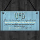 Dad Gifts From Daughter Hanging Plaque Father's Day Birthday