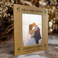 Personalised Wedding Gift Wood 7x5 Photo Frame Wood Heart