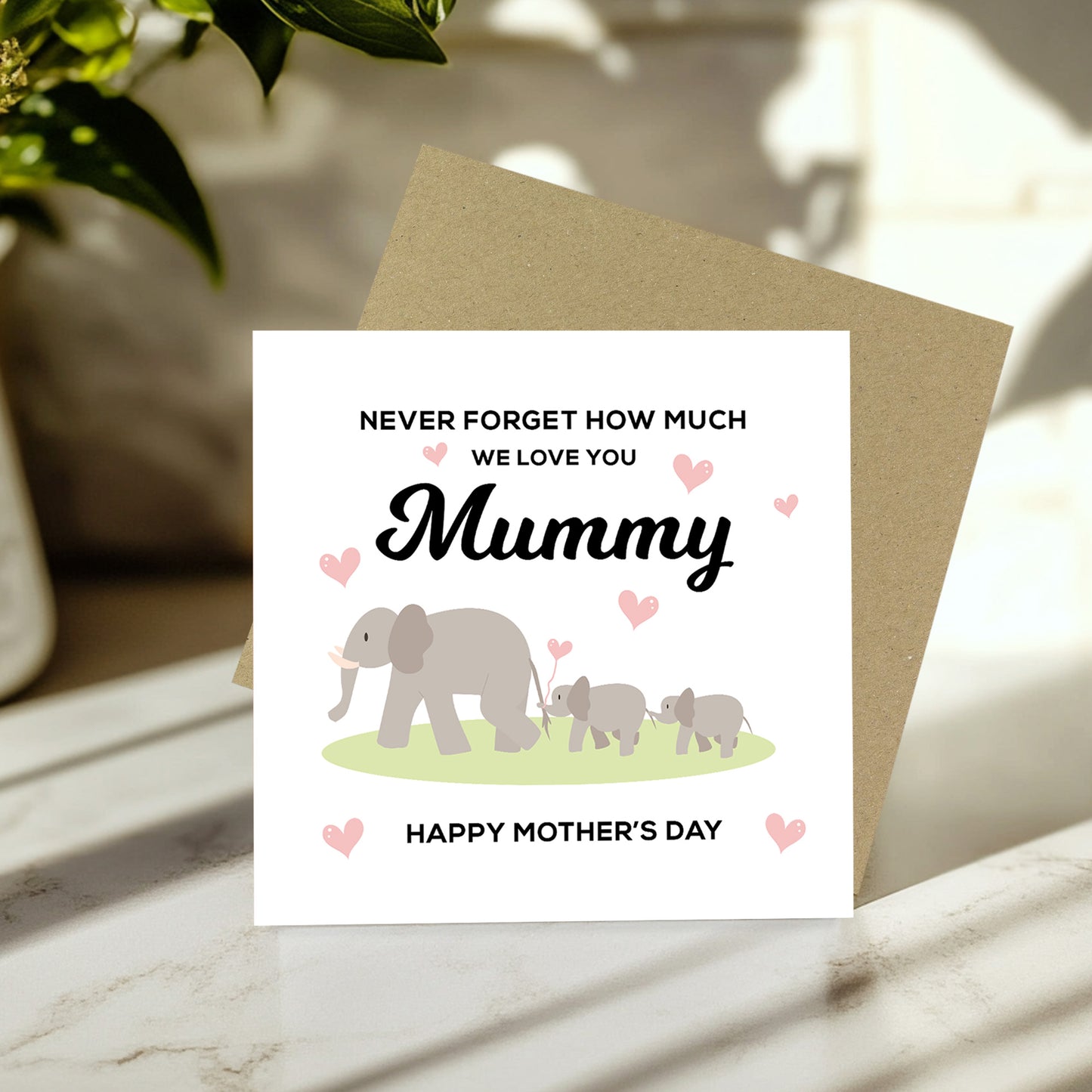Elephant Mothers Day Card For A Special Mummy Card From Daughter