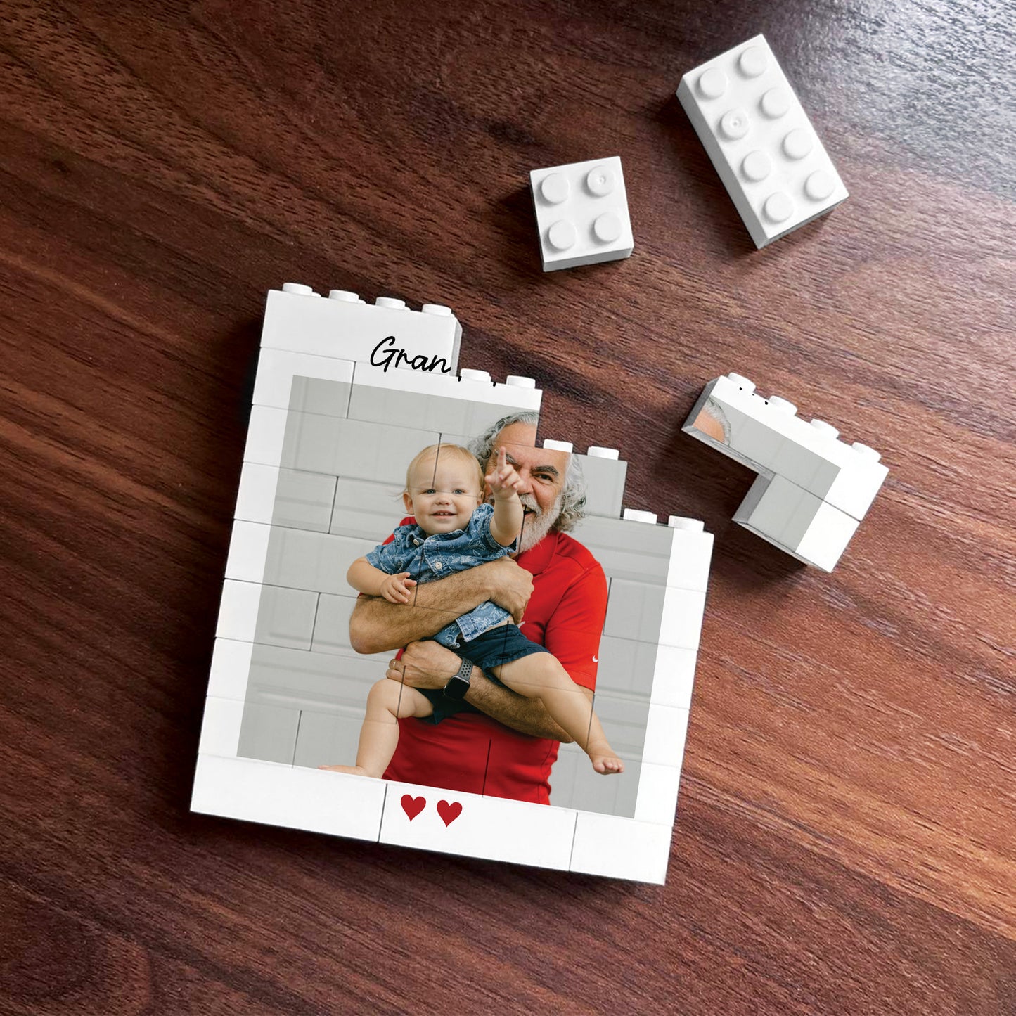 Happy Fathers Day Gift For Grandad Personalised Photo Block