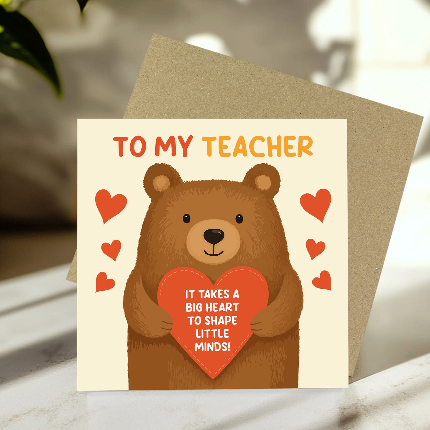 Thank You Teacher Card Teacher Thank You Cards From Kids