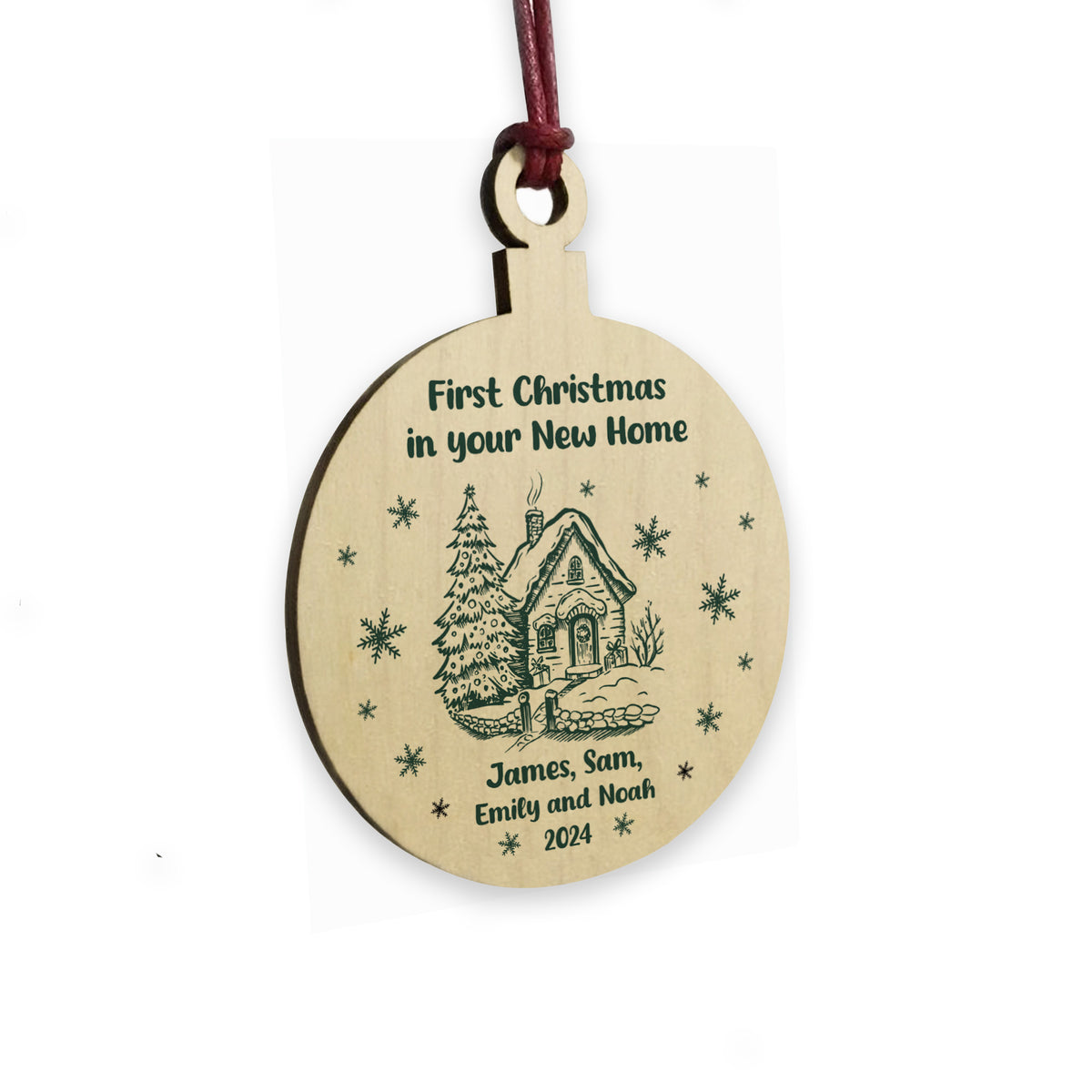First Christmas in Your New Home Bauble Personalised Ornament