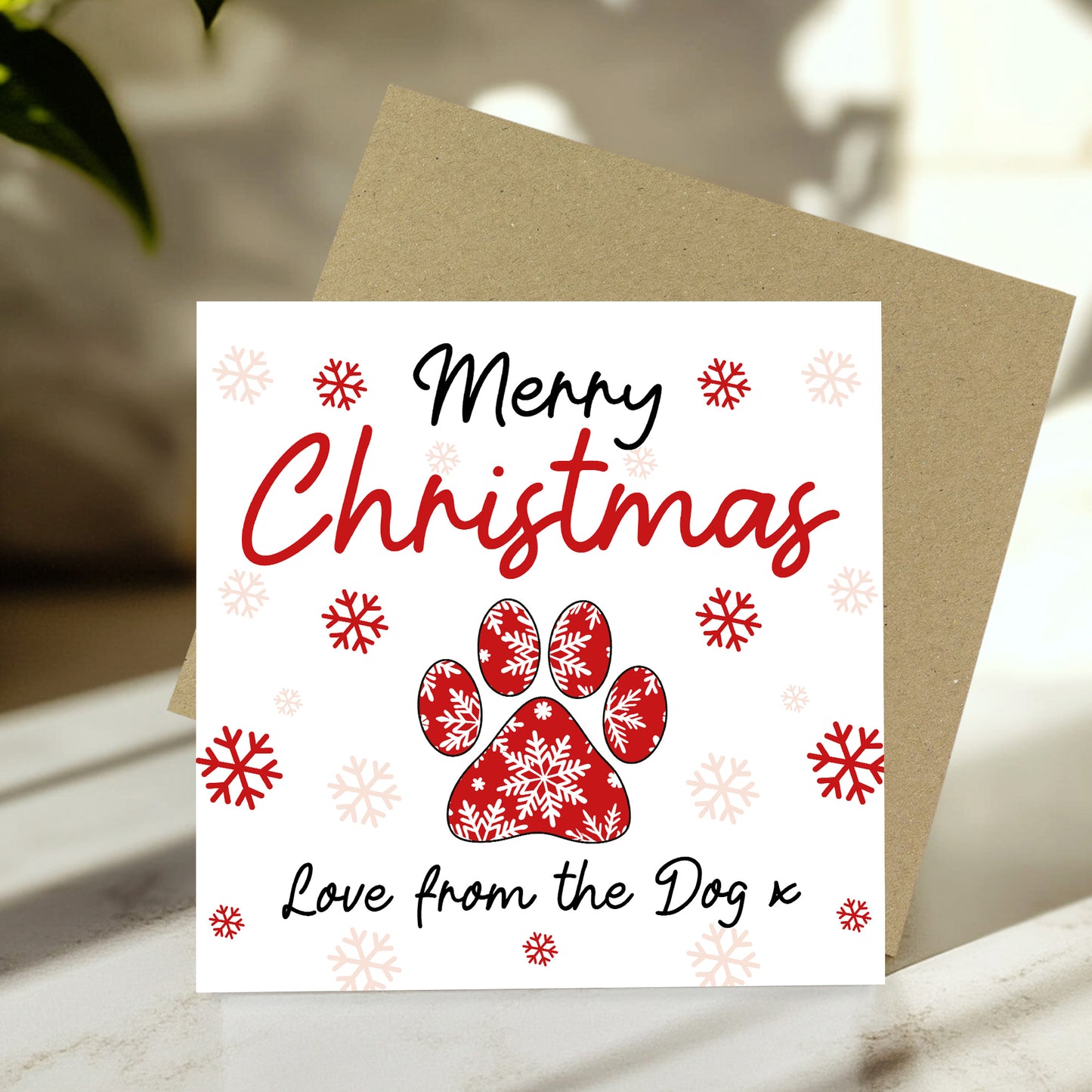 Happy Christmas From The Dog Card For Mum Dad Daughter Son Funny