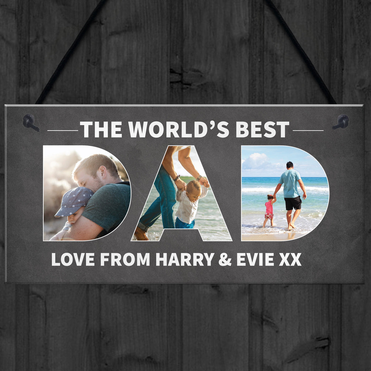 Personalised Gift For Dad Hanging Photo Plaque Dad Gift