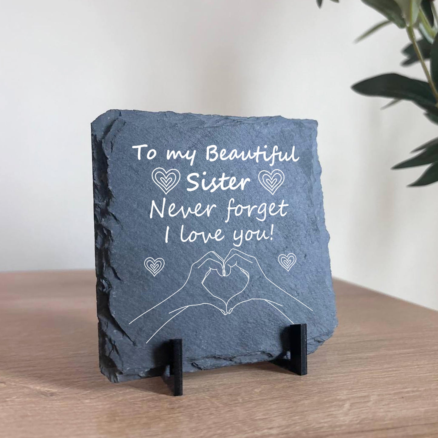 Never Forget I Love You Sister Gift Slate Sign Sister Gift