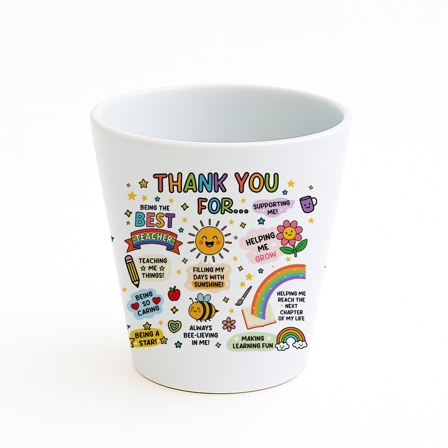 Thank You Gift For BEST TEACHER GIFT Plant Pot 10cm x 9cm Gift