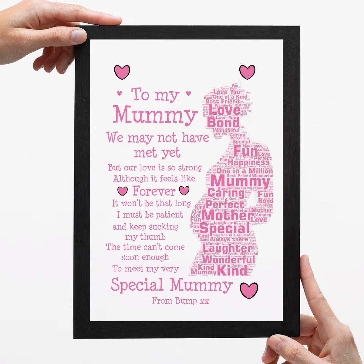 Personalised Mummy To Be Gift For Mothers Day From Bump Frame