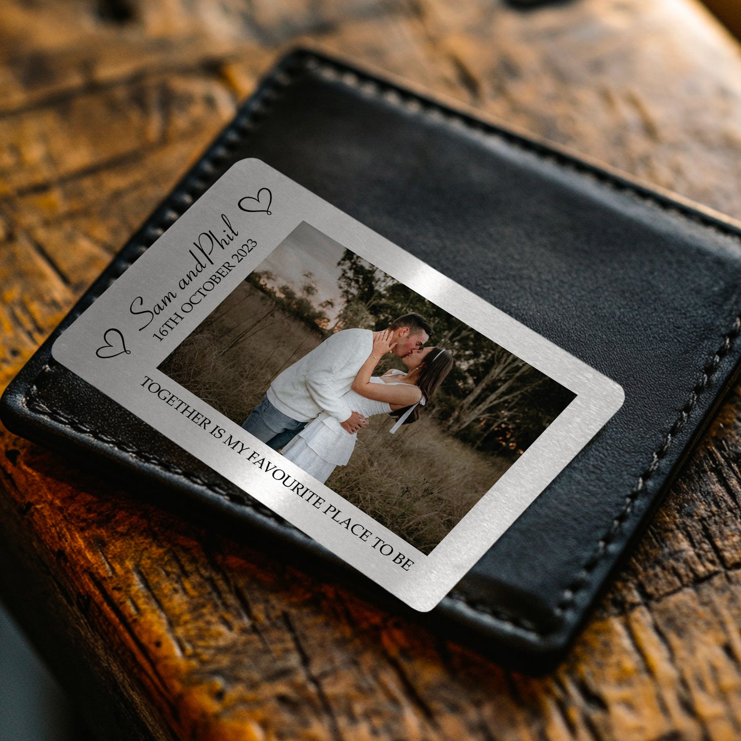 Personalised Metal Wallet Card Gift For Boyfriend Husband