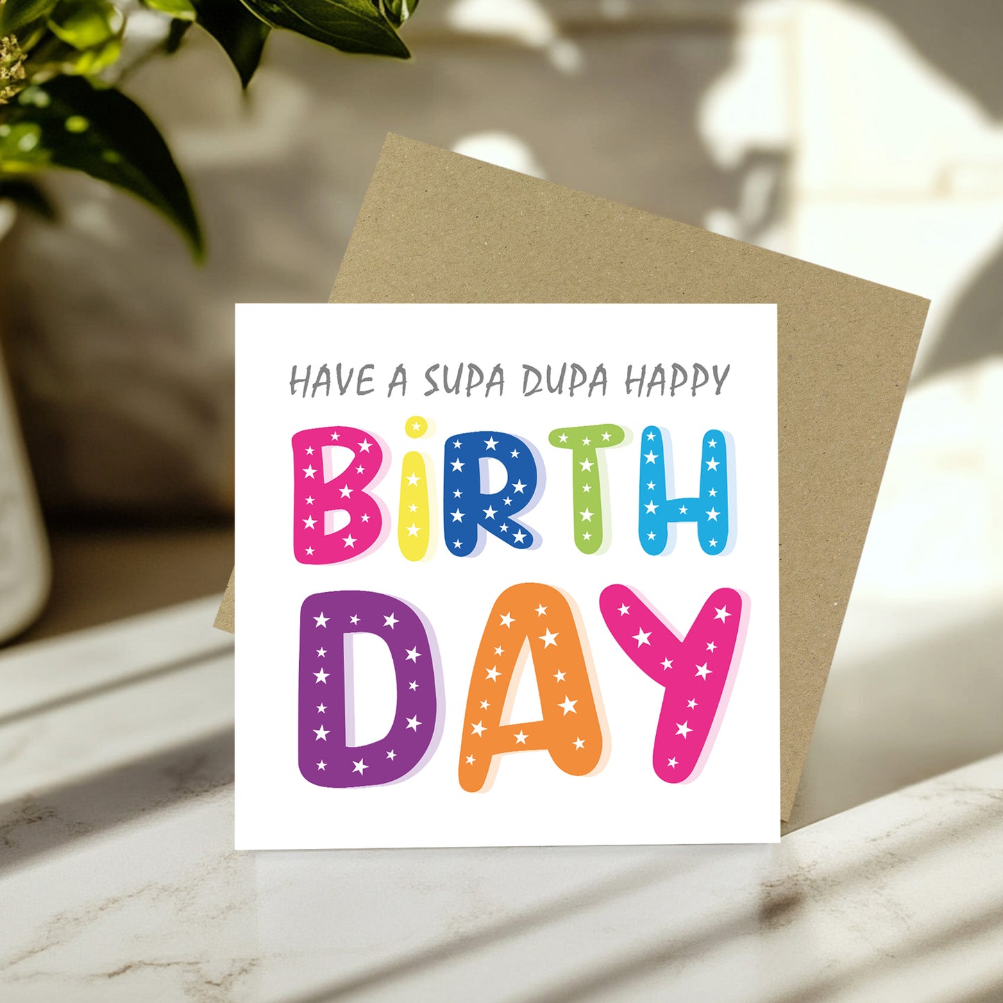 Fun Birthday Card For Men Women Supa Dupa Birthday Card For Him