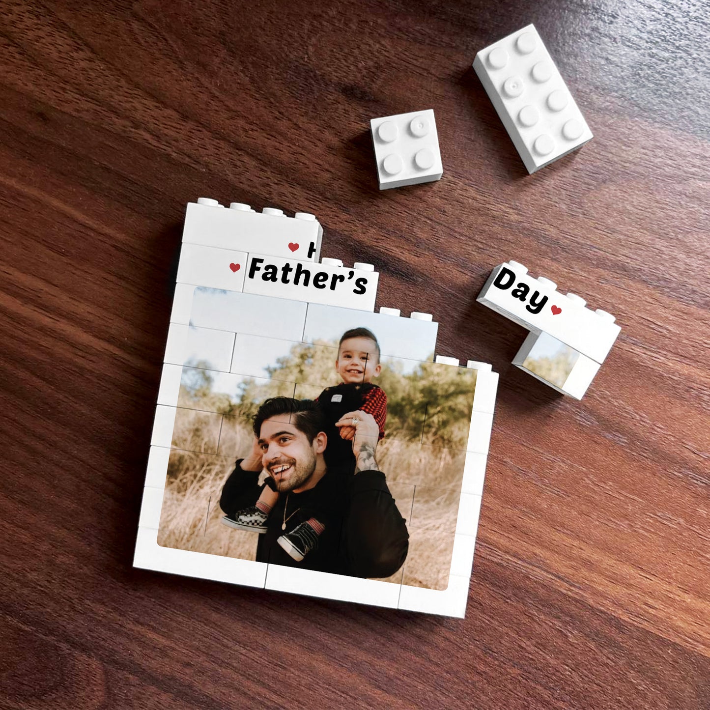 Happy Fathers Day Gift For Daddy Dad Personalised Photo Block