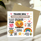 Thank You Card For Teaching Assistant With Kraft Envelope