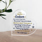 Handmade Godson Gift Acrylic Plaque Godson Birthday Gift