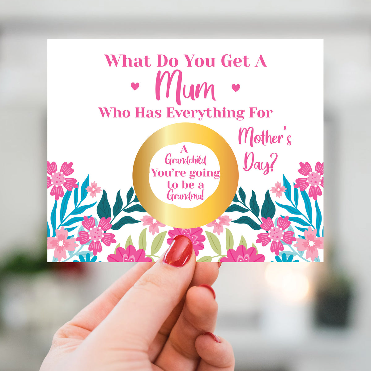Mothers Day Pregnancy Scratch Off Card for Mum New Grandma