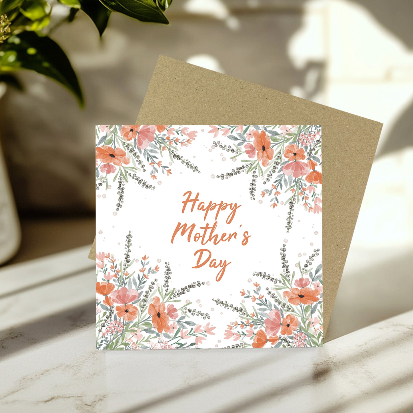 Mothers Day Cards for Mum Pastel Mother's Day Card Floral
