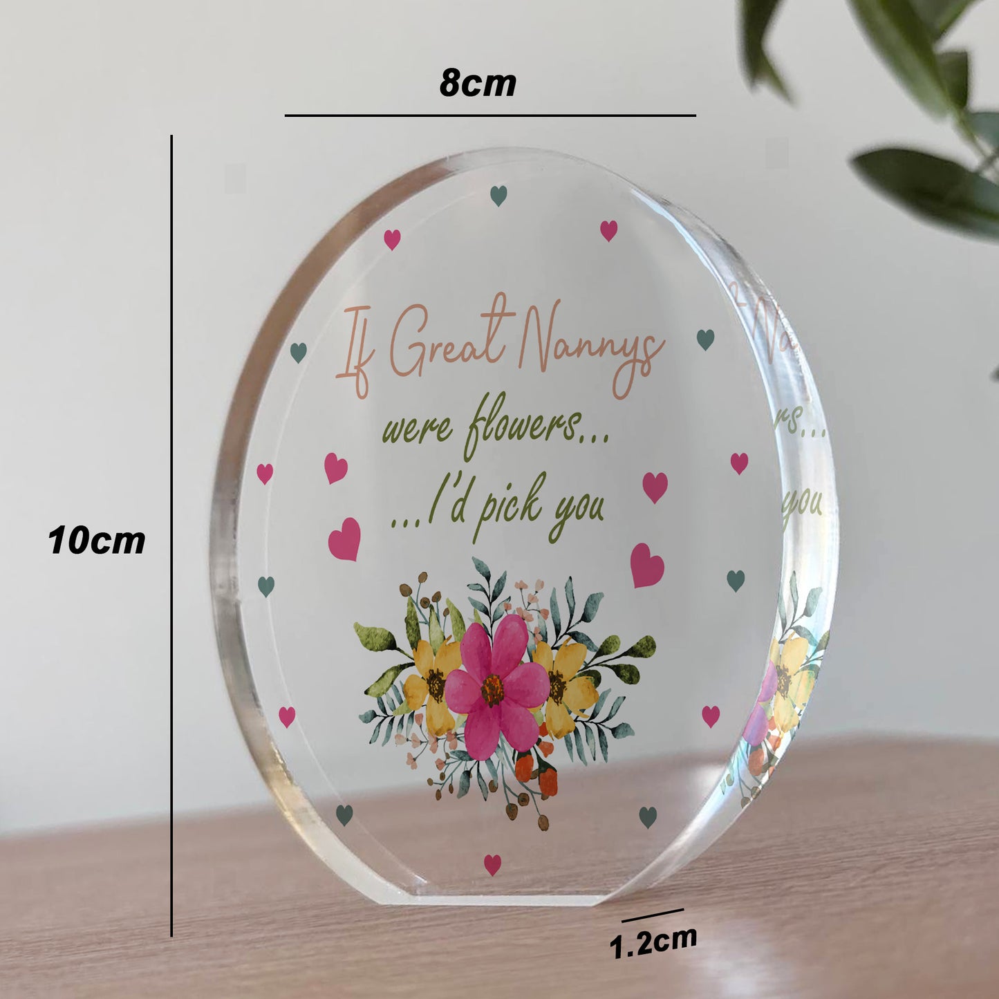 Great Nanny Gift Acrylic Plaque Id Pick You Great Nanny Birthday