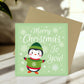 Christmas Card For Children Teacher Cute Penguin Design Xmas