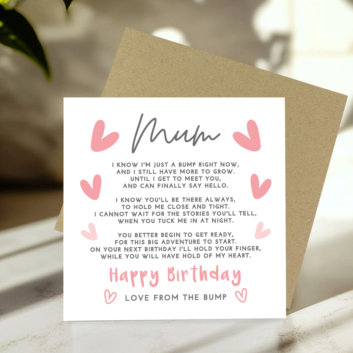Happy Birthday Card For Mum From Bump Mummy To Be Card