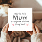 Funny Mum Card and Wood Heart Novelty Mum Gift From Daughter Son