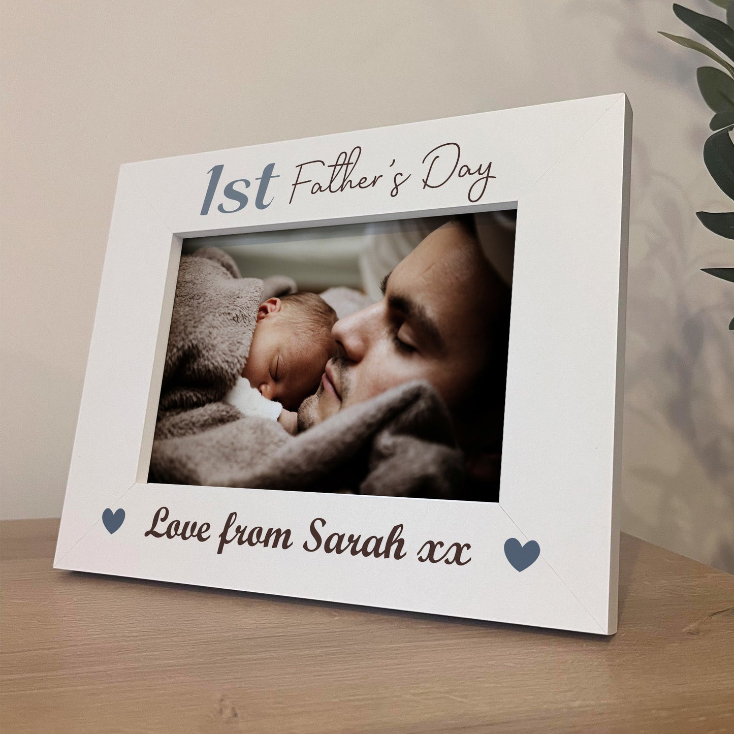 First Fathers Day Gift For Dad Daddy Personalised Photo Frame