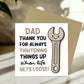 Dad Card Fathers Day Birthday Novelty Humourous Card For Dad