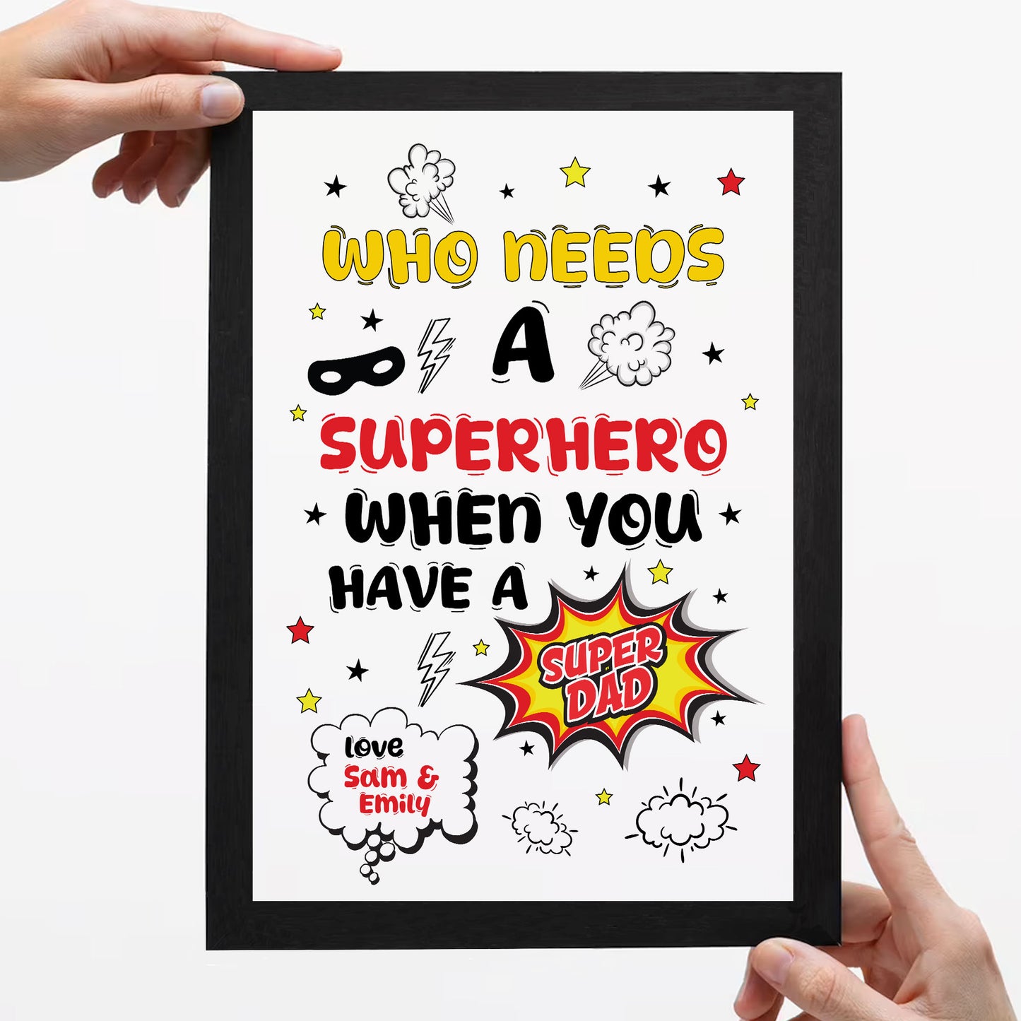 PERSONALISED Daddy Dad Superhero Fathers Day Gifts From Daughter