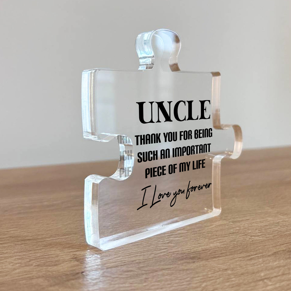Gifts for Uncle Freestanding Plaque Puzzle Gift from Nephew