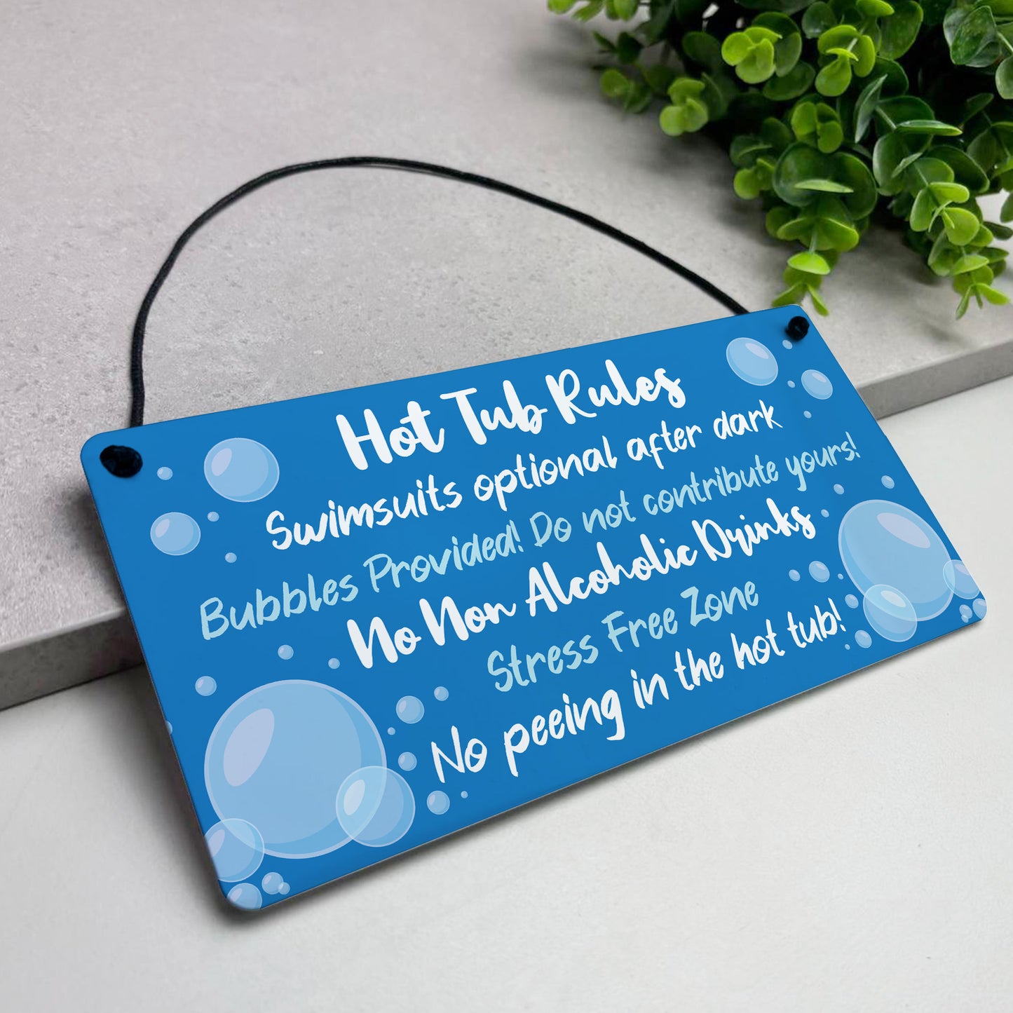 Hot Tub Rules Sign For Outside Hanging Shed Plaque Yard Sign