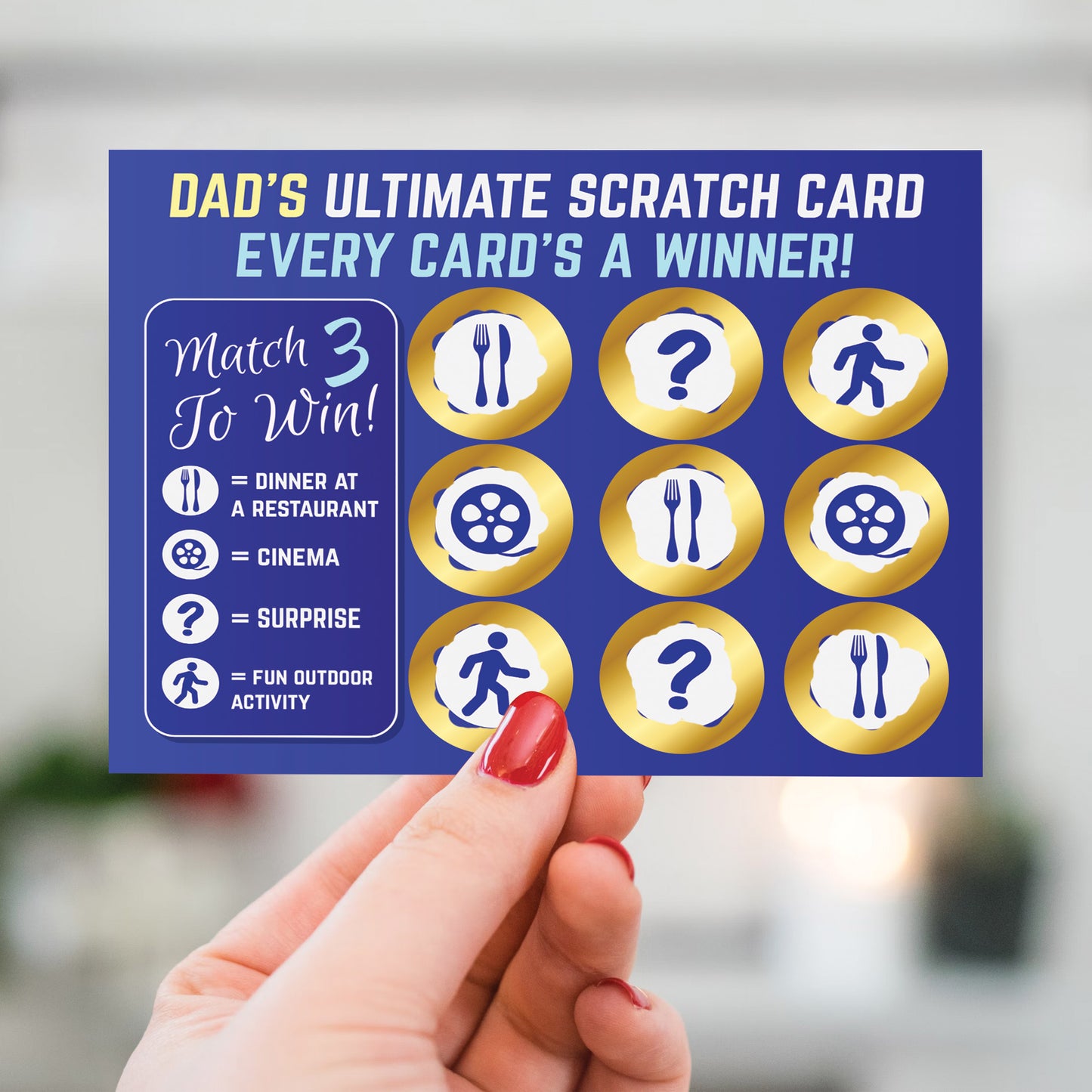 Dad Gift Novelty Scratch Card Gift For Birthday Fathers Day Dad