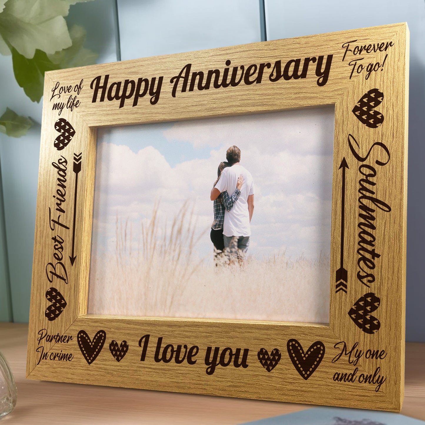 Happy Anniversary 7x5 Frame Couple Gifts For Anniversary