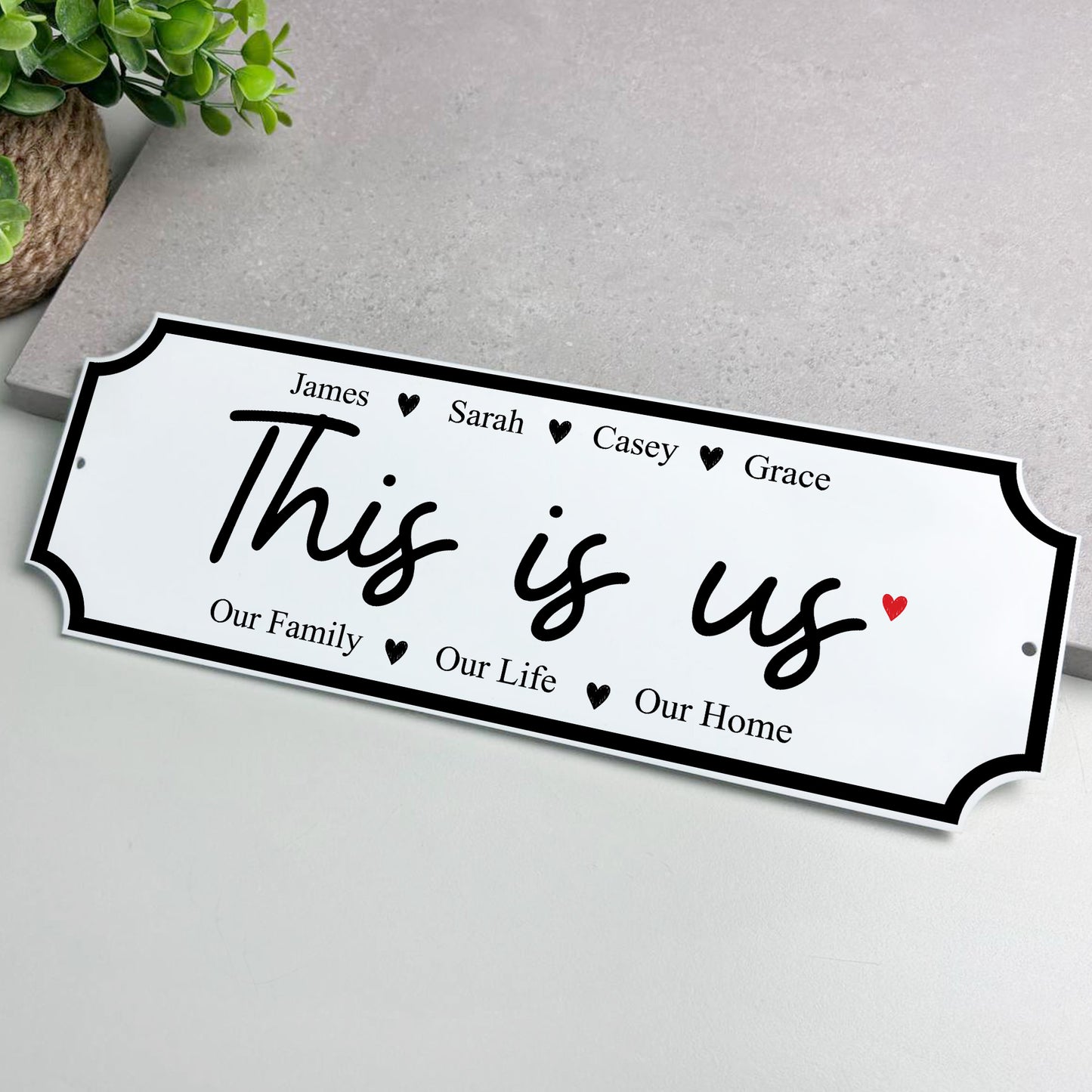 Personalised Family Sign THIS IS US Personalised Street Sign