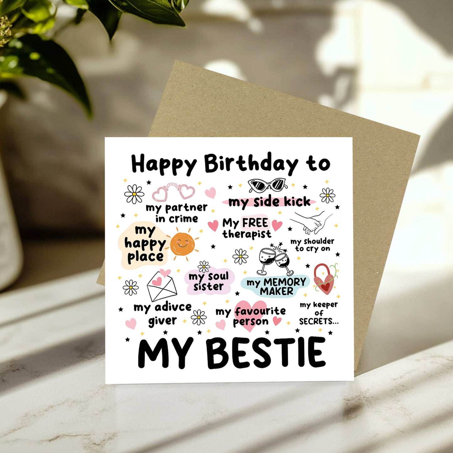 My Bestie Birthday Card Friendship Card For Friends Funny
