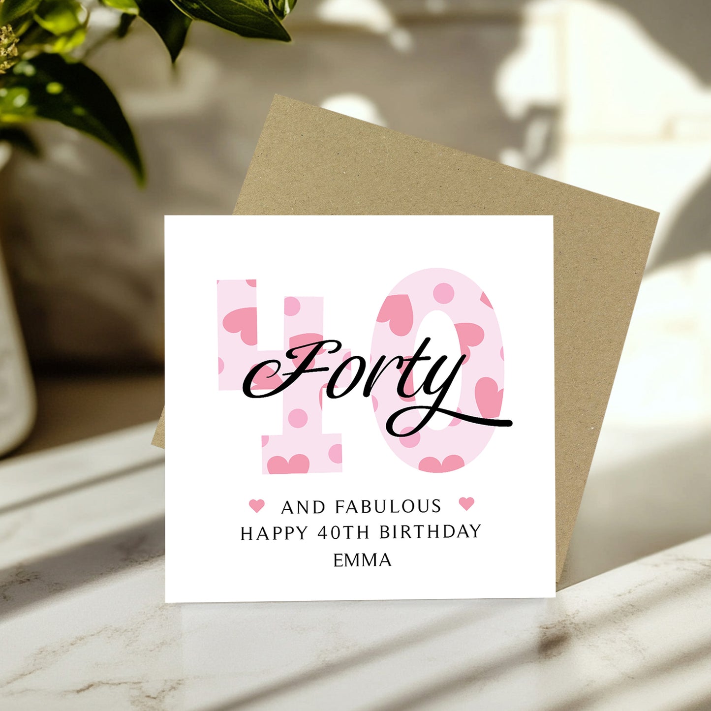 40th Birthday Cards For Women 40 And Fabulous Personalised Card