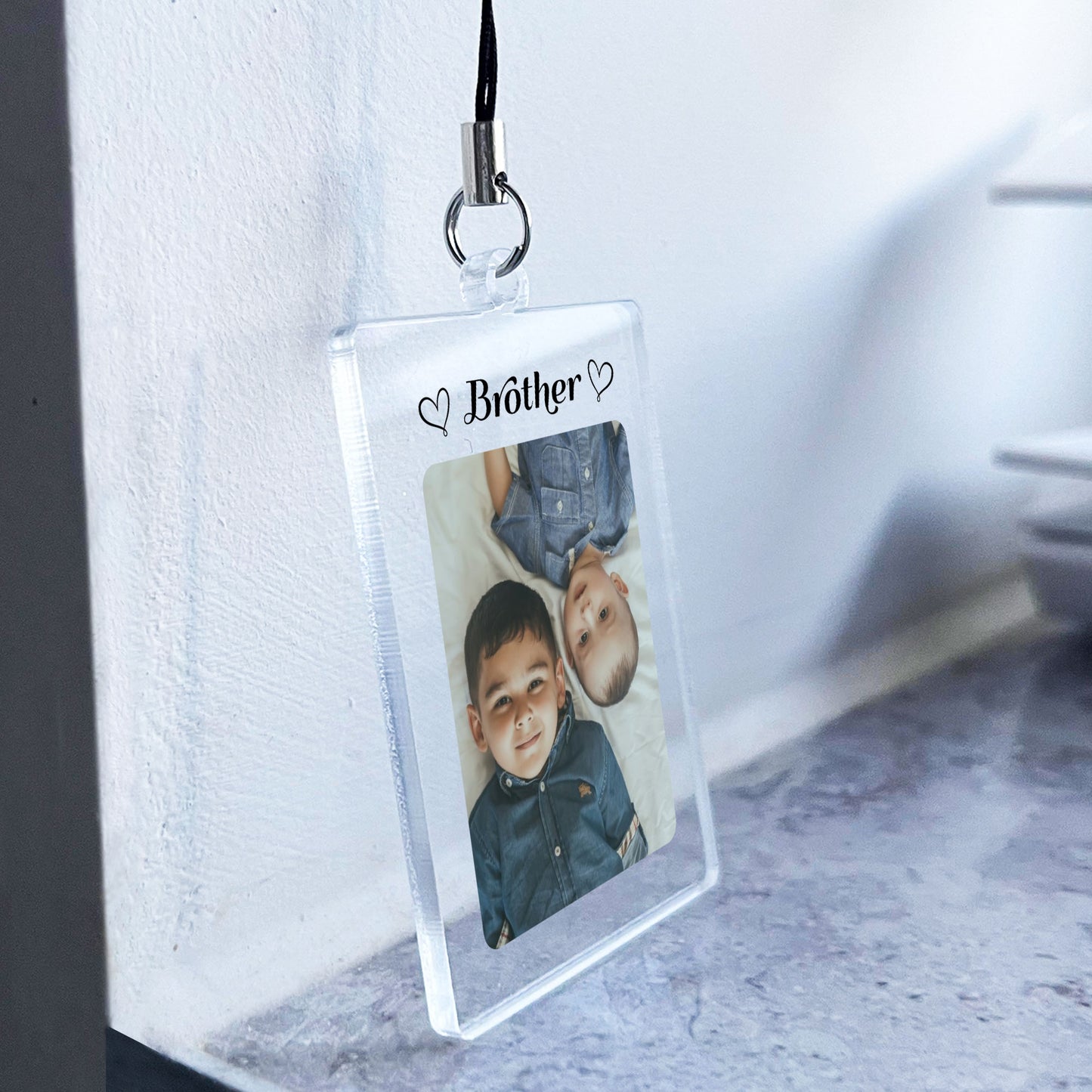 Brother Keyring Gifts Personalised Photo Birthday Christmas Gift