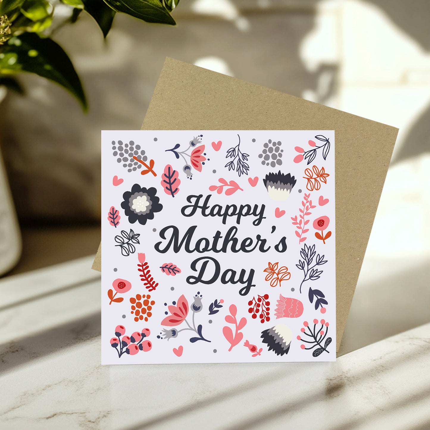 Mum Mothers Day Card Happy Mothers Day Card 14.5x14.5cm