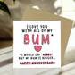 FUNNY Anniversary Card For Boyfriend Husband Love You Card