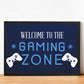 GAMING ZONE Framed Wall Art For Boys Bedroom Games Room