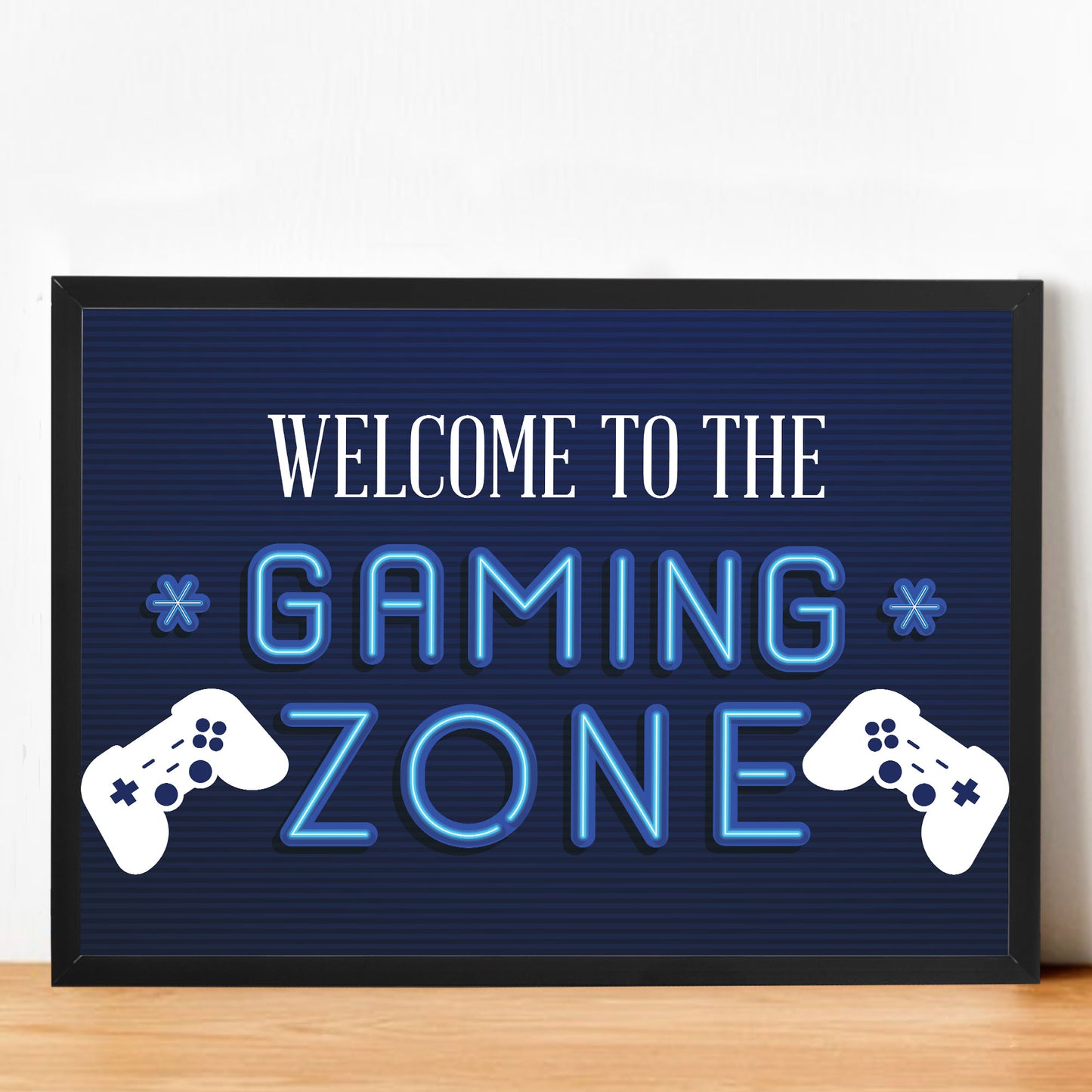 GAMING ZONE Framed Wall Art For Boys Bedroom Games Room