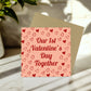 1st Valentines Card For Her Him 14x14 Card With Kraft Envelope