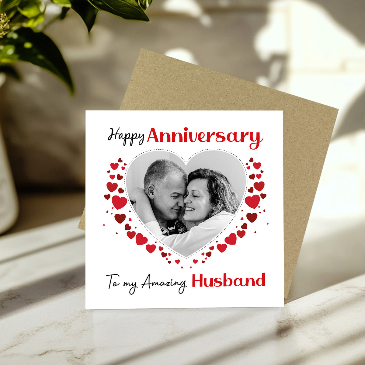 Personalised Anniversary Card For Husband 145mm x 145mm