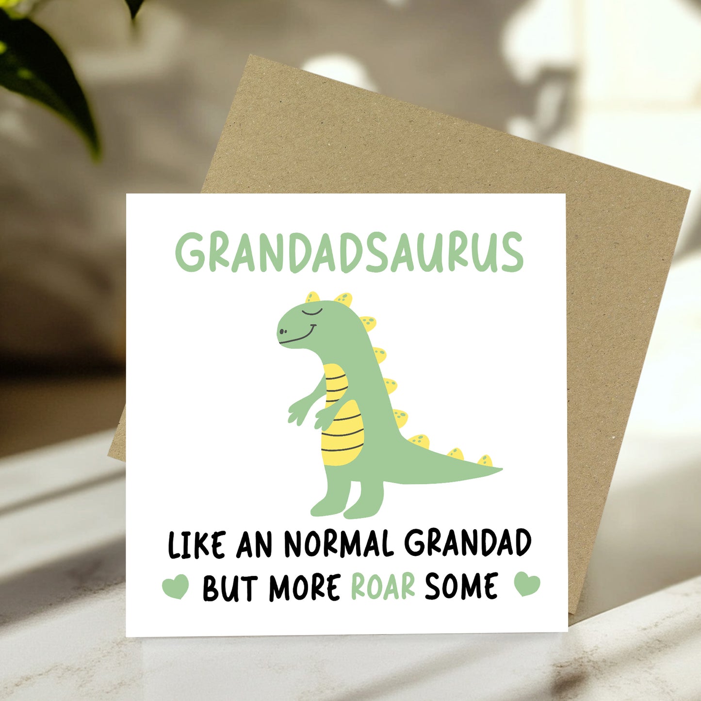 Grandad Birthday Card for Him Grandadsaurus Grandad Card