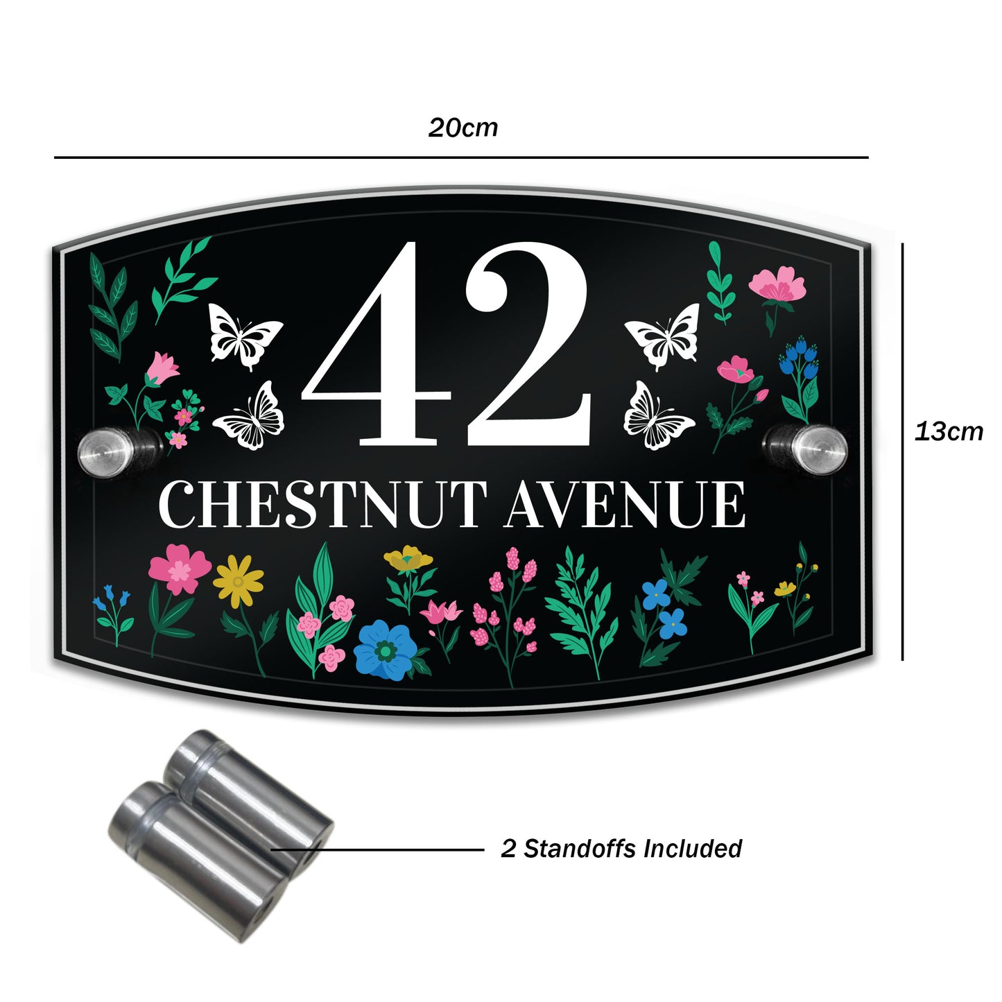 Contemporary House Sign Colourful Door Sign Personalised Signs