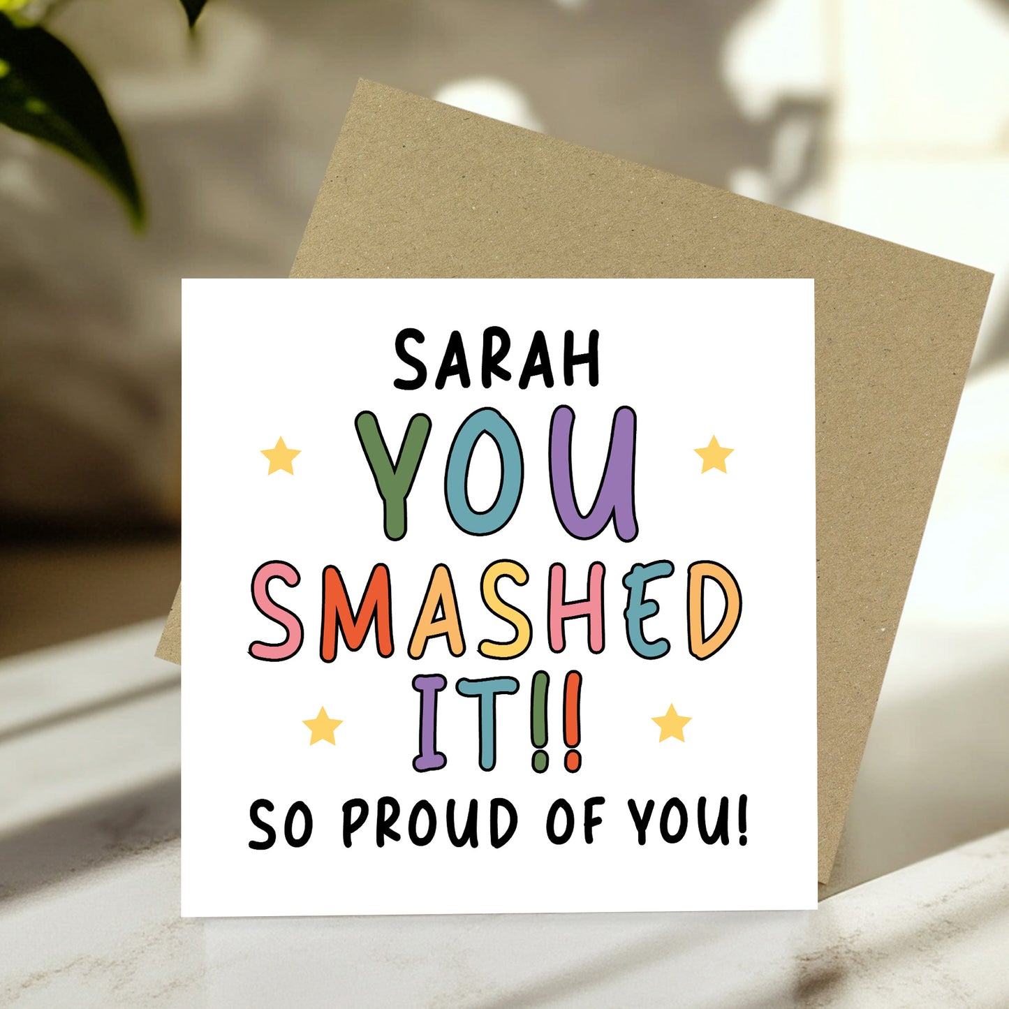 Personalised So Proud of You Card Passed GCSEs A-Levels Results