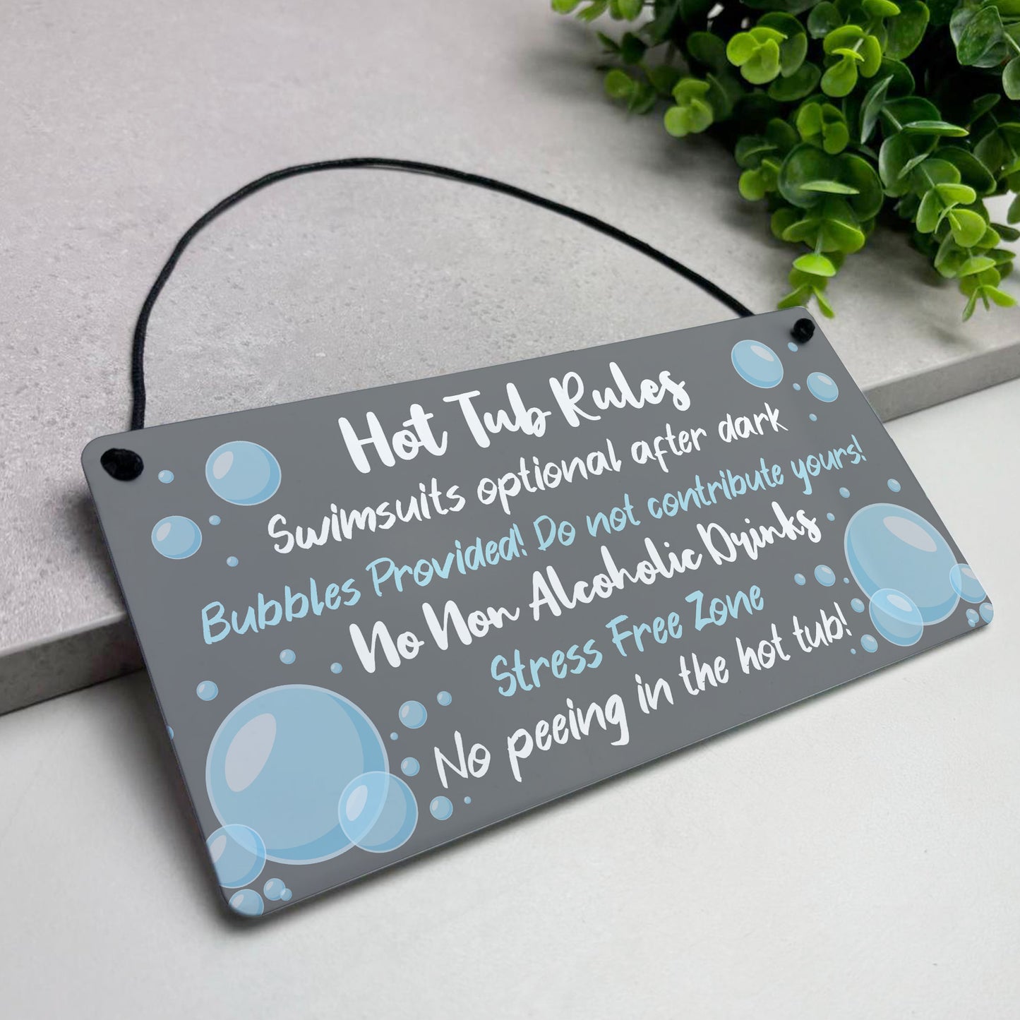 Hot Tub Sign For Outside Hanging Shed Plaque Yard Summerhouse